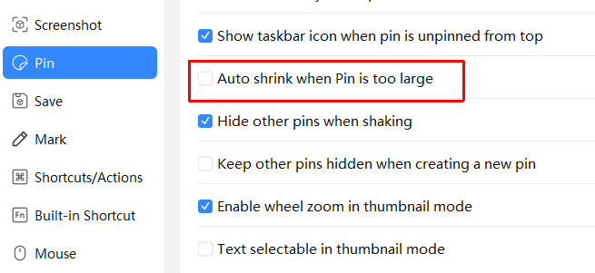 PixPin 配置中的贴图过大时自动缩小选项