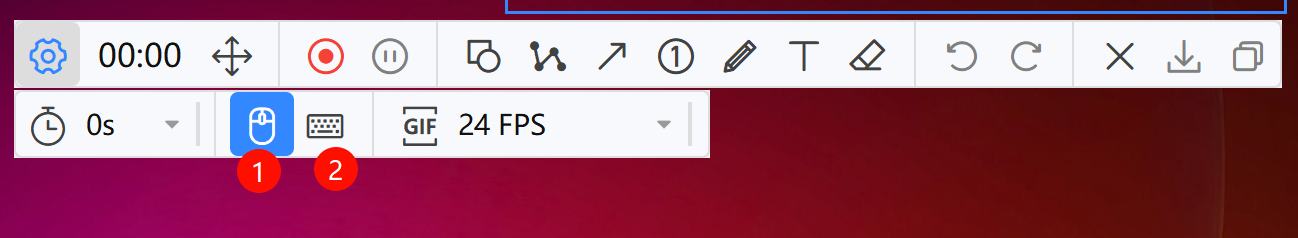 录制时记录鼠标/键盘操作